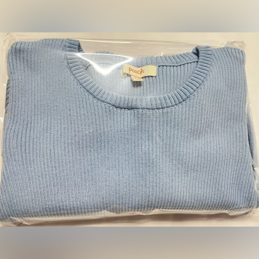 Baby Blue Ribbed Long Sleeve sweater